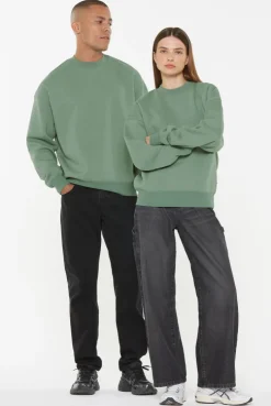 AD-AM Sweatshirt Oversized Unisex jade green | XS