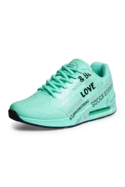 Air Cushion Sneaker mit Wording Print french mint