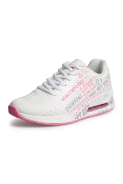 Air Cushion Sneaker mit Wording Print white