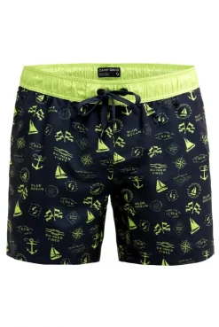 Badehose mit All Over Print blue navy