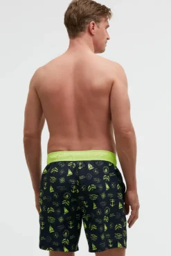 Badehose mit All Over Print blue navy