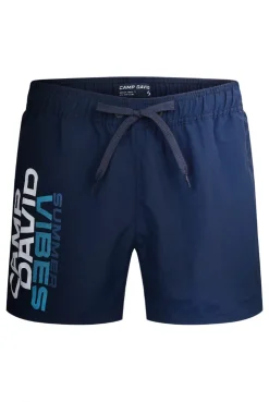 Badehose mit Logo Print blue navy