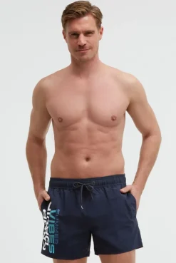 Badehose mit Logo Print blue navy