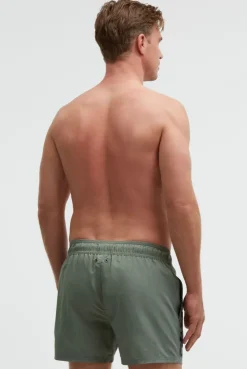 Badehose mit Logo Print green olive