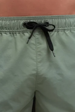Badehose mit Logo Print green olive