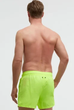 Badehose mit Logo Print neon lime