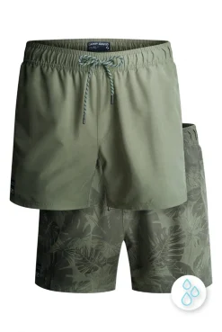 Badehose mit Wasser aktiviertem Design green olive