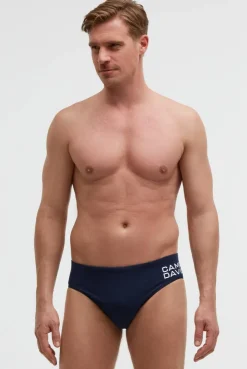 Badeslip mit Logo Print blue navy