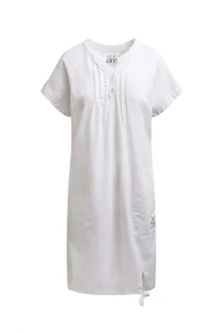 Ballonkleid aus Leinenmix opticwhite