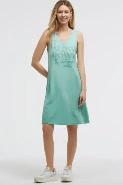 Basic Beach-Kleid mit Artwork crystal aqua