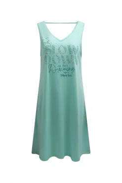 Basic Beach-Kleid mit Artwork crystal aqua