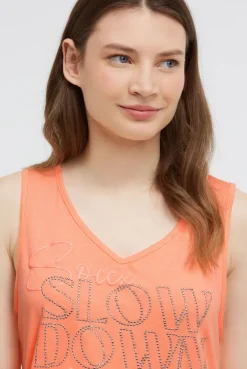 Basic Beach-Kleid mit Artwork electric orange