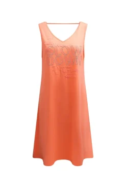 Basic Beach-Kleid mit Artwork electric orange