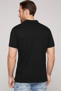 Basic Pikee-Polo mit Logo-Stickerei black