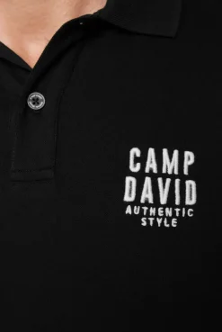 Basic Pikee-Polo mit Logo-Stickerei black