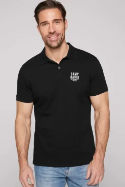 Basic Pikee-Polo mit Logo-Stickerei black