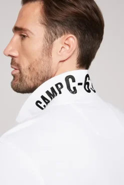 Basic Pikee-Polo mit Logo-Stickerei opticwhite