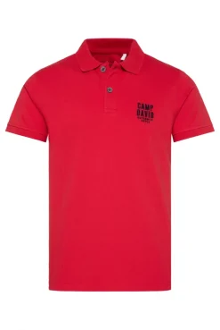 Basic Pikee-Polo mit Logo-Stickerei red