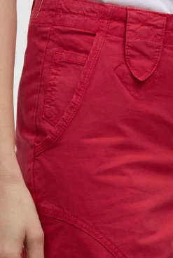 Basic Skaterhose mit Beintaschen clear red