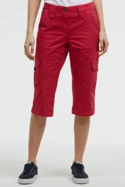 Basic Skaterhose mit Beintaschen clear red