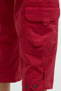 Basic Skaterhose mit Beintaschen clear red