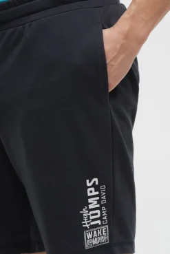 Basic Sweatshorts mit Label Print blue navy | S