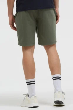 Basic Sweatshorts mit Label Print green olive