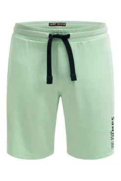 Basic Sweatshorts mit Label Print light mint