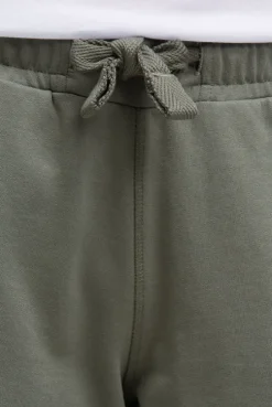 Basic Sweatshorts mit Logo Print faded olive | XXL