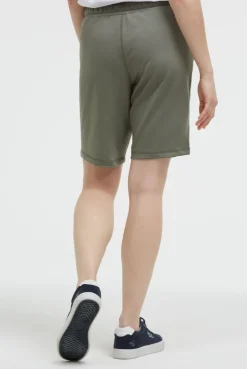 Basic Sweatshorts mit Logo Print faded olive | XXL