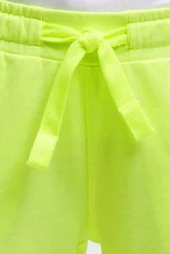 Basic Sweatshorts mit Logo Print electric lemon