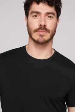 Basic T-Shirt mit Rundhalsausschnitt black