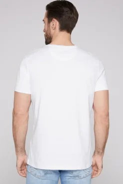 Basic T-Shirt mit Rundhalsausschnitt opticwhite