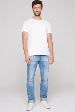 Basic T-Shirt Rundhals 2er-Pack opticwhite