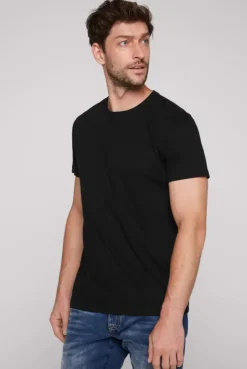 Basic T-Shirt Rundhals 2er-Pack black
