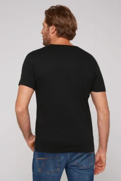 Basic T-Shirt V-Neck 2er-Pack black