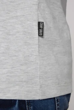 Basic T-Shirt V-Neck 2er-Pack grey melange