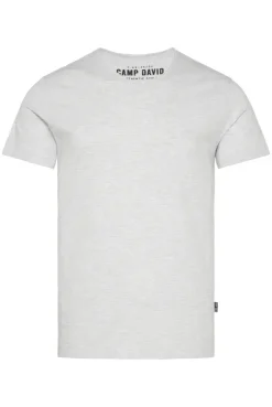 Basic T-Shirt V-Neck 2er-Pack grey melange