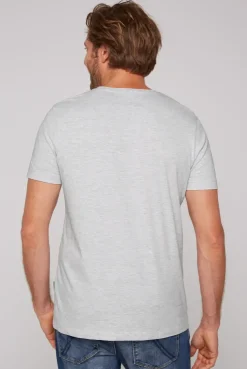 Basic T-Shirt V-Neck 2er-Pack grey melange