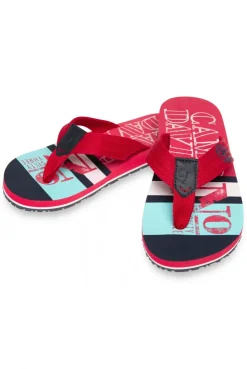 Beach Sandale mit Logo-Design nautical red