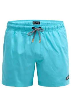 Beachshorts mit Rubber Patch aqua