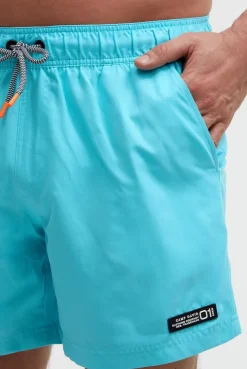 Beachshorts mit Rubber Patch aqua