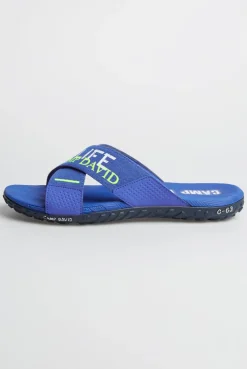 Beach Slipper mit Label Prints strong blue