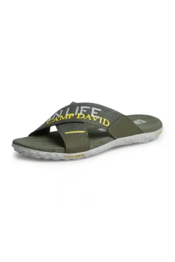 Beach Slipper mit Label Prints dusty green