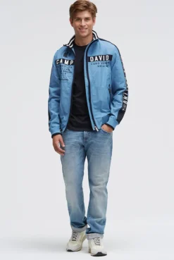 Blouson mit Logo-Tapes und Artworks electric sky