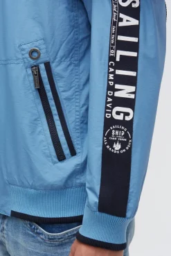 Blouson mit Logo-Tapes und Artworks electric sky