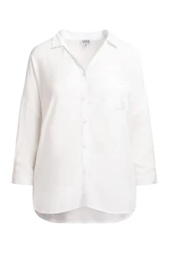 Bluse mit 3/4-Arm und Rückenprint opticwhite