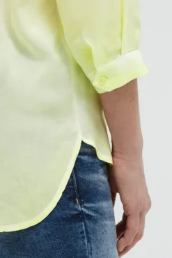 Bluse mit 3/4-Arm und Rückenprint vivid lemon