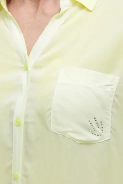 Bluse mit 3/4-Arm und Rückenprint vivid lemon