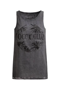 Blusen-Top Oil Dyed im Materialmix grey bay